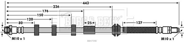 BORG & BECK Bremžu šļūtene BBH7598